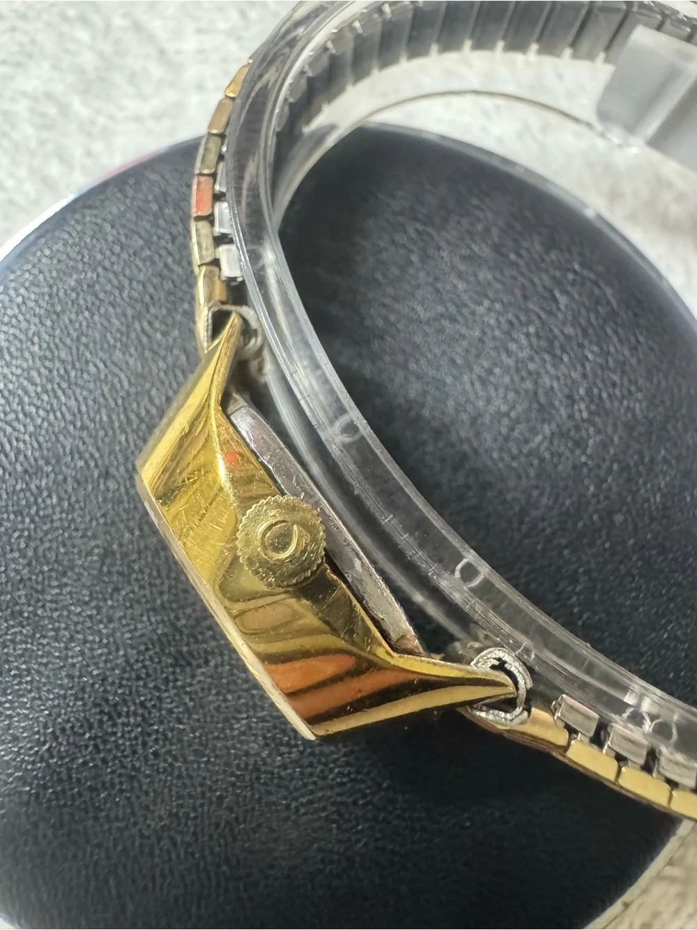 #204 Omega Gold Tone Oval Women's De Ville Watch